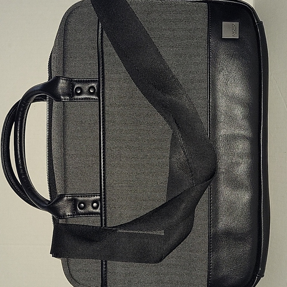 Knomo London- Men's Black Laptop Bag Holds 13 Inch Laptop